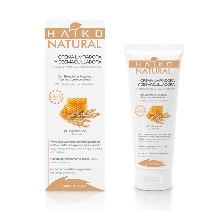 Cleansing and Makeup-Removing Cream with Propolis Extract, Oat, and Jojoba Oil - 80g | Gentle, Hydrating Cleanse | Paraben-Free