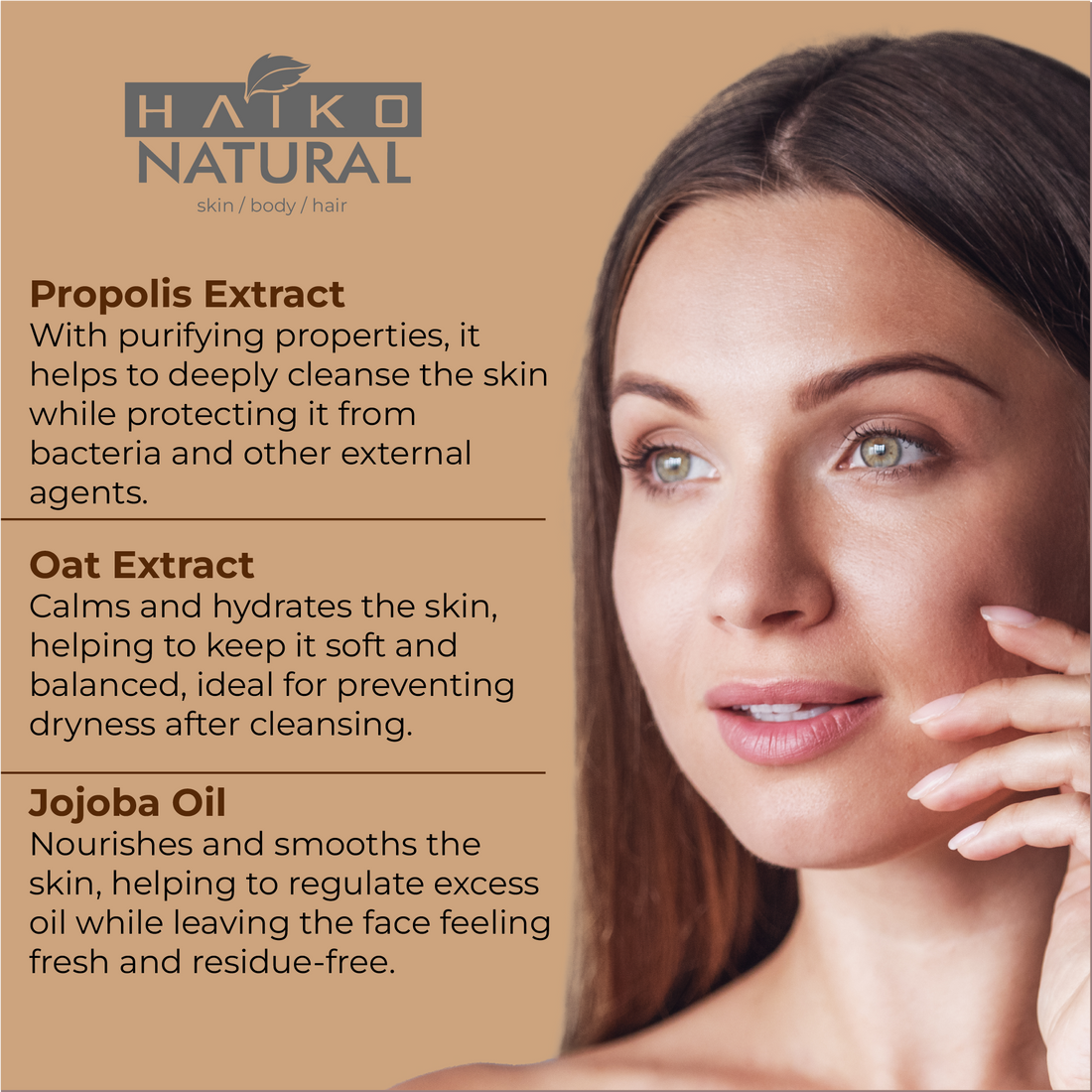 Cleansing and Makeup-Removing Cream with Propolis Extract, Oat, and Jojoba Oil - 80g | Gentle, Hydrating Cleanse | Paraben-Free