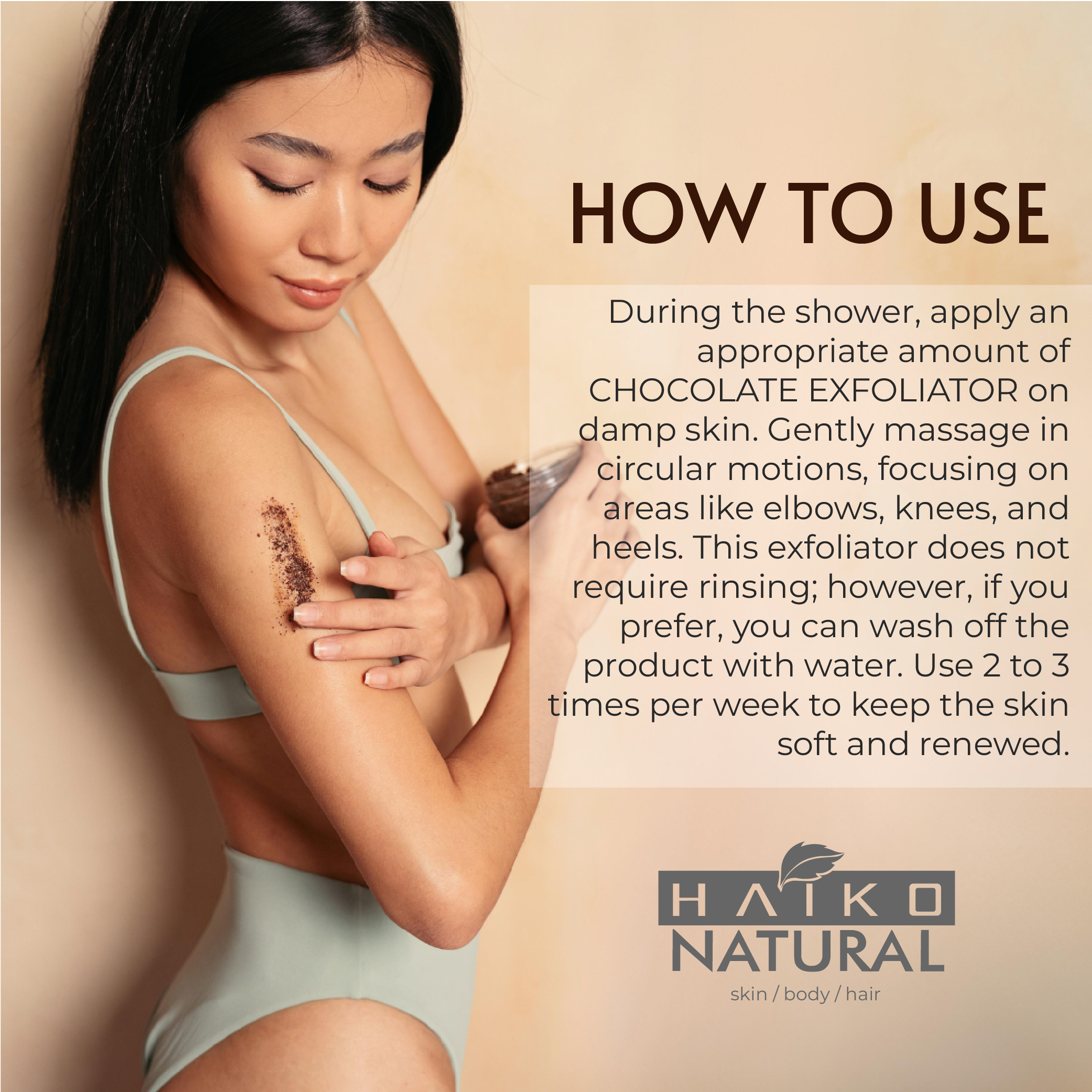 Chocolate Scrub with Cocoa Extract, Peach Seeds, and Vitamin E - 80g | Helps Support Skin Revitalization and Nourishment | Paraben-Free