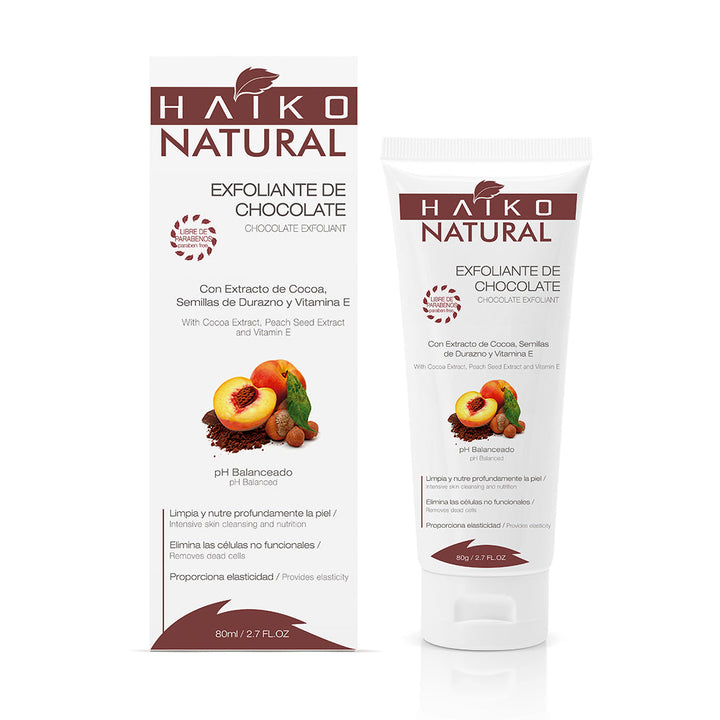 Chocolate Scrub with Cocoa Extract, Peach Seeds, and Vitamin E - 80g | Helps Support Skin Revitalization and Nourishment | Paraben-Free