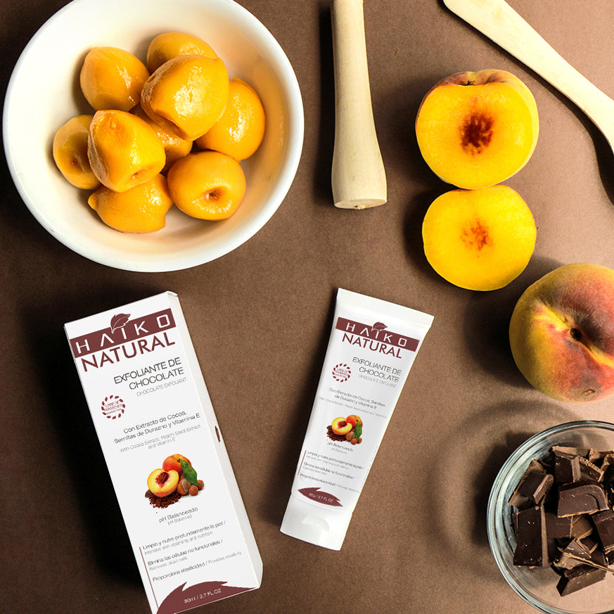 Chocolate Scrub with Cocoa Extract, Peach Seeds, and Vitamin E - 80g | Helps Support Skin Revitalization and Nourishment | Paraben-Free