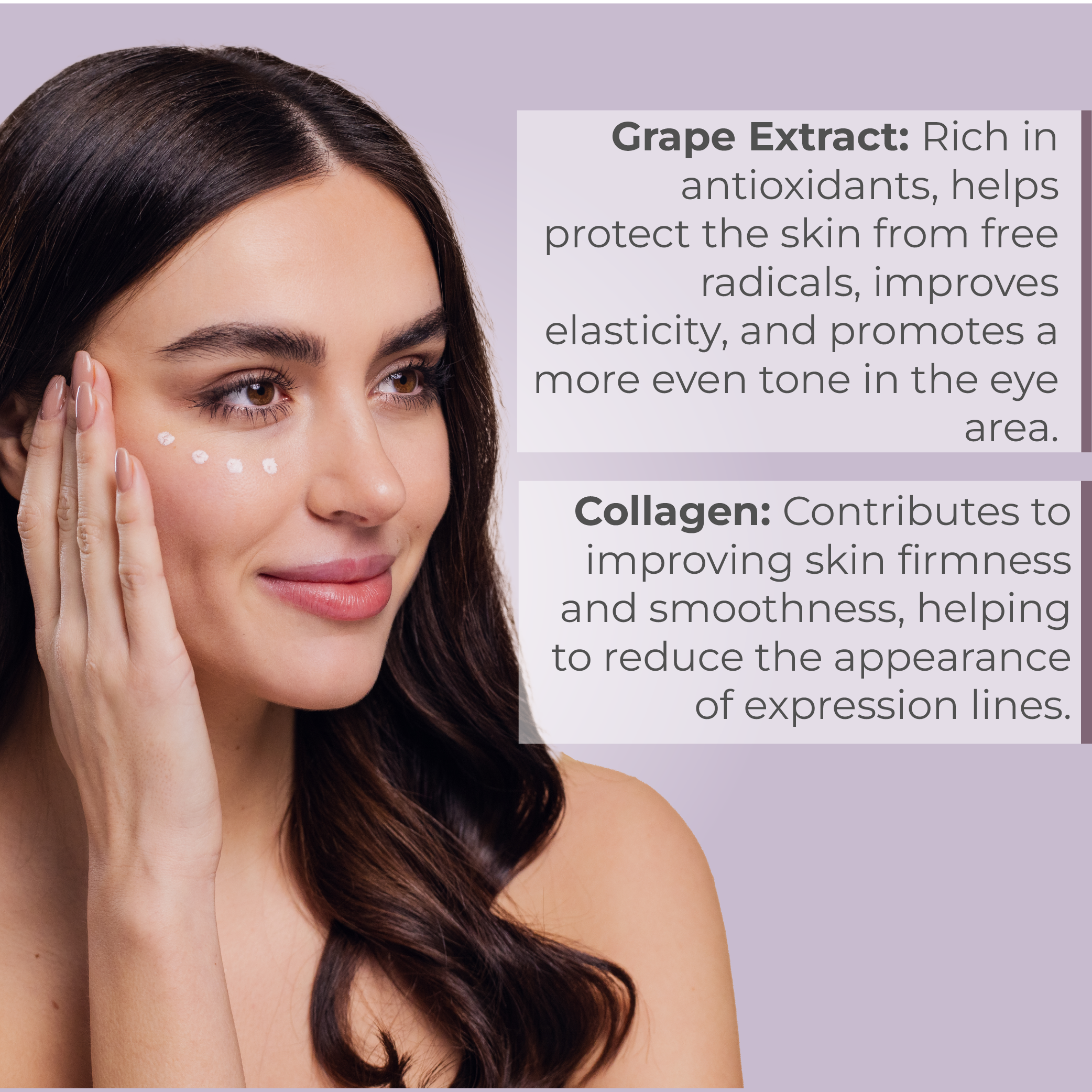 Eye Contour Gel with Grape Extract and Collagen - 30g | Helps Reduce Dark Circles and Fine Lines | Paraben-Free