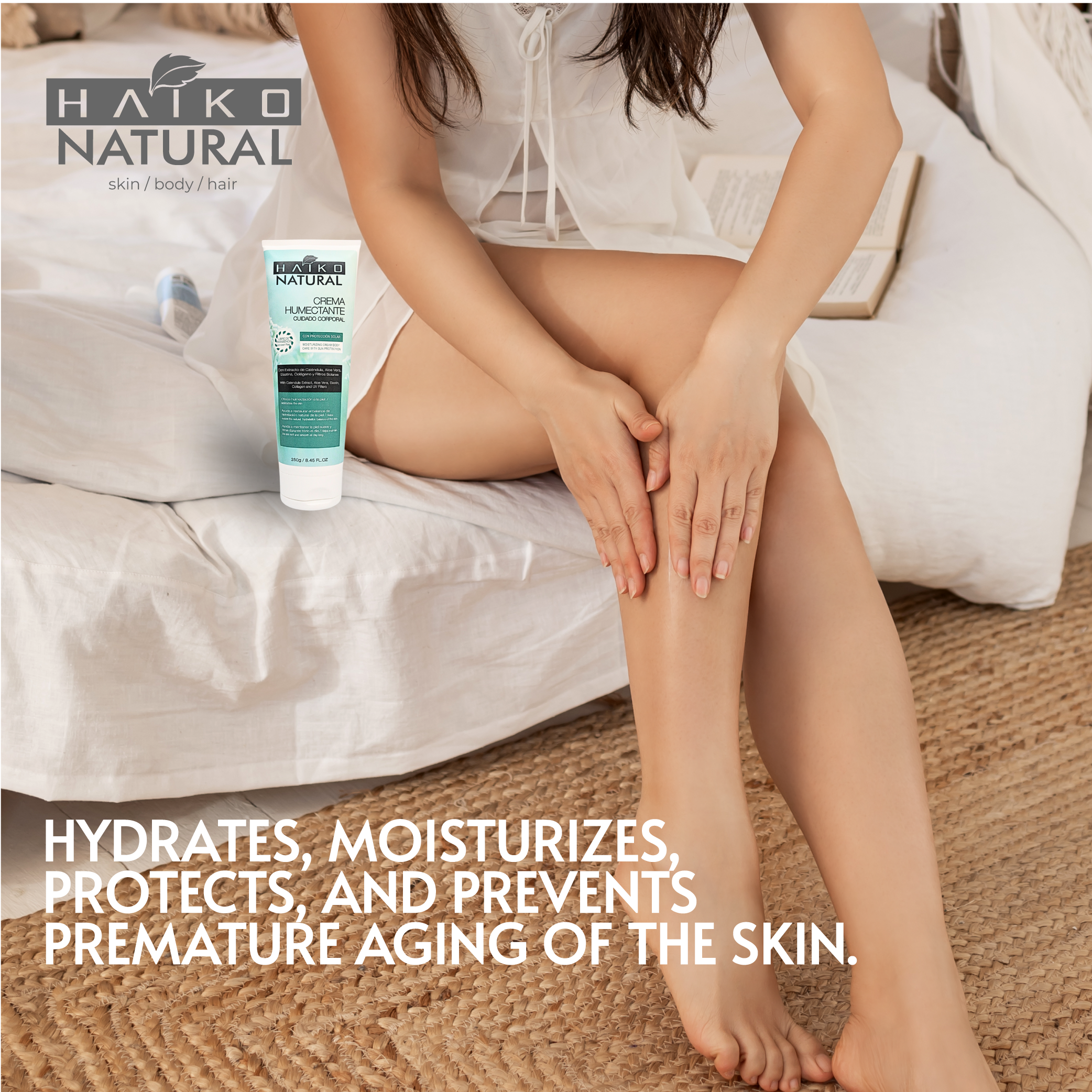 Moisturizing Body Care Cream with Sunscreen and Calendula - 250g | Deep Hydration and Advanced Protection