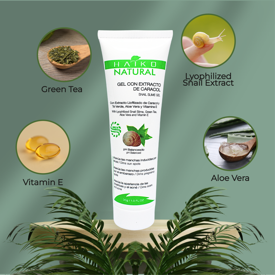 Snail Extract Gel - 30g | Helps Improve the Appearance of Spots and Scars | Paraben-Free