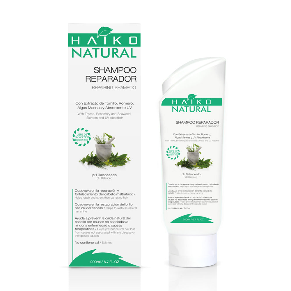 Repairing Shampoo with Thyme, Rosemary, Seaweed Extracts, and UV Filters - 200ml | Strengthens and Protects Hair