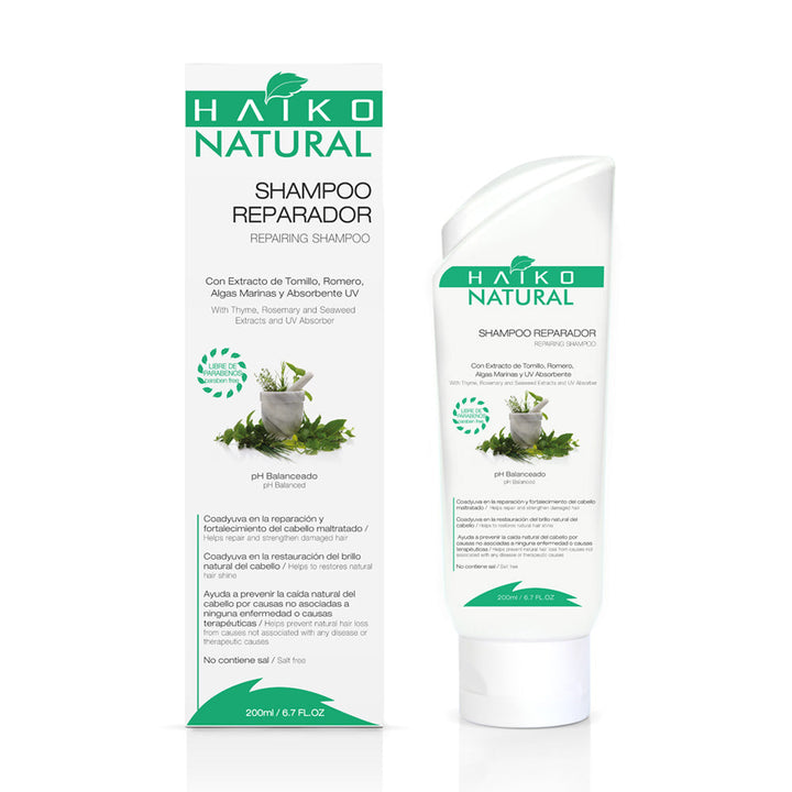Repairing Shampoo with Thyme, Rosemary, Seaweed Extracts, and UV Filters - 200ml | Strengthens and Protects Hair