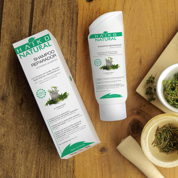 Repairing Shampoo with Thyme, Rosemary, Seaweed Extracts, and UV Filters - 200ml | Strengthens and Protects Hair