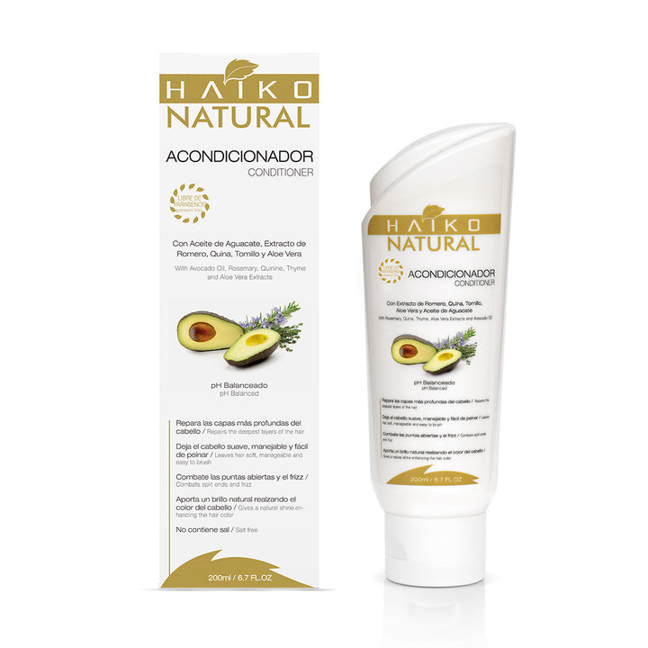 Conditioner with Avocado Oil and Natural Extracts - 200ml | Hydrates and Strengthens Hair | Salt-Free and Paraben-Free